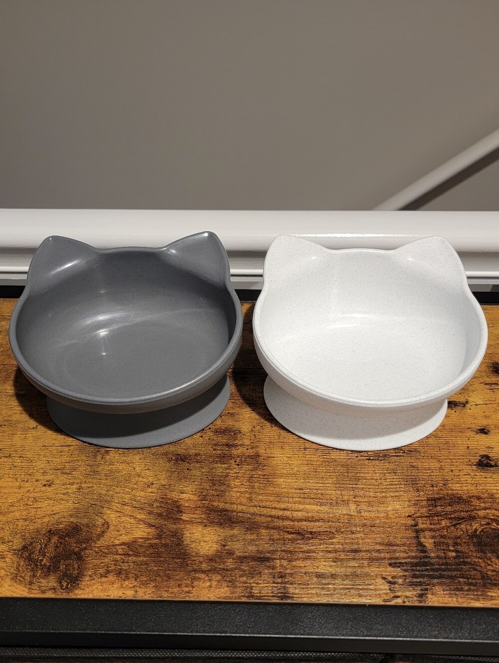 Cat ear cat bowls
